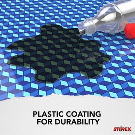 Storex Supply Station, Plasticized Dry-Erase Surface, 4-Slots and 1-Drawer, Blue/Red (80006U01C), 12.3 x 13.5 x 12.3 Inches