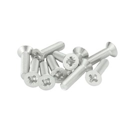 M5 (5mm x 25mm Incl Head) Pozi Countersunk Machine Screws - BZP (Pack of 20)