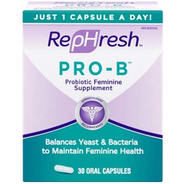 RepHresh Pro-B Probiotic Feminine Supplement, 30-Count Capsules (Pack of 2)