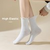 3 Pairs Ruffle Socks Women Casual Cute Ankle Socks Breathable