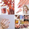 Holographic Glitters Fall Maple Leaf Shaped Nail Art Sequins Flakes