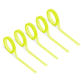 AIEX 5 Rolls Highlighter Tapes, 0.23inch x 16.4ft Colored Transparent Tape Fluorescent Neon Tape Removable Highlighters for Students Teachers Reading Taking Notes at Class Home Office (Yellow)