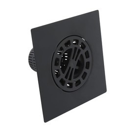 Danco 11087 Square Shower Hair Catcher with Replacement Baskets, Shower Drain Protector in Matte Black