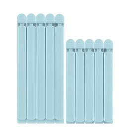 10 Pieces Food Sealing Clips, Clip Closure Bag, Bag Clips for Food Storage, Plastic Food Tongs, Reusable Kitchen Clip in 2 Sizes (Blue)