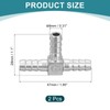 sourcing map 2Pcs 5/16" Tee Hose Barb Pipe Fitting, 304