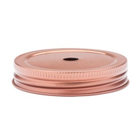 Utopia Drinking Jar Lid With Straw Hole Copper, Pack of 24