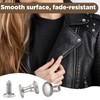 200sets 6mm Silver Rivets for Leather, Double Round Cap Leather