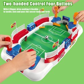 Mini Soccer Table Game for Kids - Football Board Games for 3 4 5 6 7 8 9 10 11 12 Year Olds - Pinball Interactive Indoor Sports Toys Birthday for Boys Girls Age 4-8 6-8 8-12