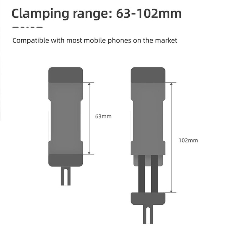 EUGOOCX Phone Clip Holder for DJI OSMO Pocket 3, Black,