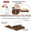 GICUNK 88 Pezzi Feltrini per Sedie, Gommini per Sedie, Marrone