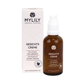 MYLILY® Hyaluronic Face Cream for Blemished Skin | Gentle Care | Moisturising Cream Hyaluronic | Seum Regulating | Smooth & Healthy Skin Feeling | Hyaluronic Day Cream | Vegan & Cruelty Free
