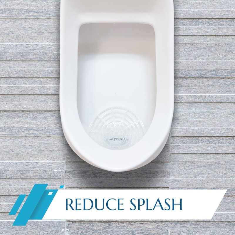 Urinal Screen Splash Guard, Anti-Splash 7” Diameter Round Design, Bristle
