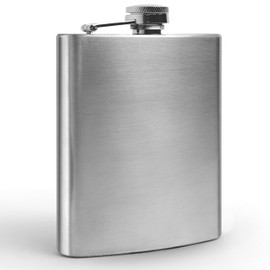 Oramics 200 ml Stainless Steel Hip Flask - Rustproof, Extra Flat Pocket Hip Flask 7 oz. - Gift Idea for Men, Best Man Gift and Perfect for Stag Parties (1 x 200 ml)