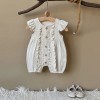 Verano Bebé Niña Encaje Hongo Borde Onesie