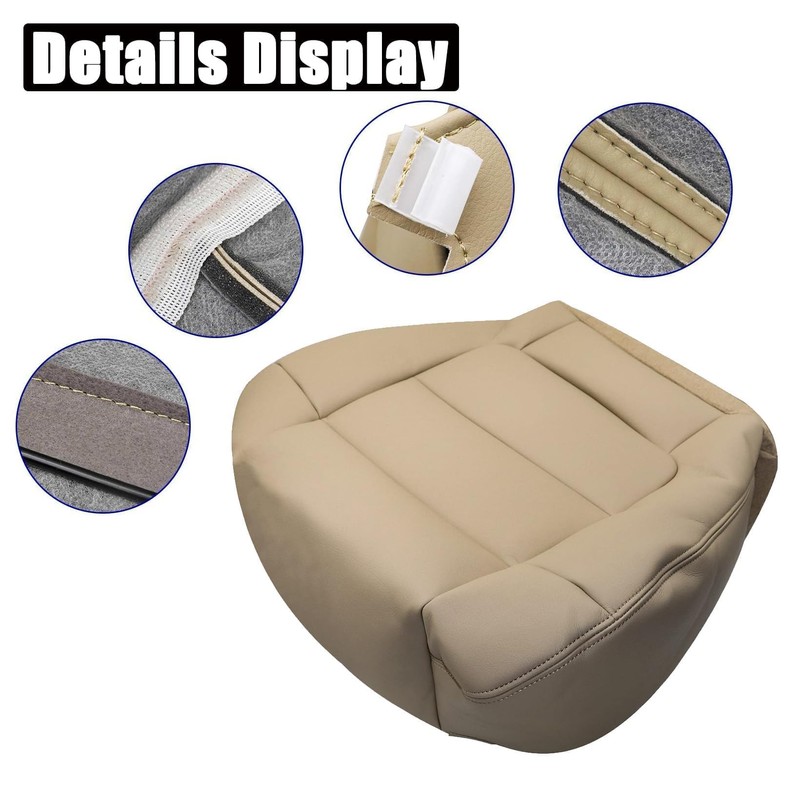 NLQR Tan Driver and Passenger Side Bottom Replacement Microfiber Leather
