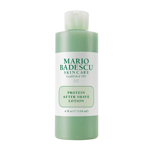 Mario Badescu Protein After Shave Lotion with Oatmeal for Face Body Bikini Areas and Legs - Lightweight Oil-free After Shave for Women and Men - Skincare Solution for Razor Burn & Ingrown Hair 4 Fl Oz