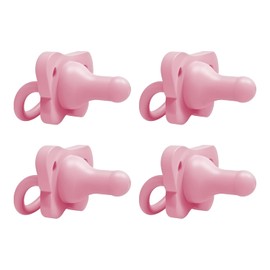 Dr. Brown's HappyPaci - Chupete de bebé 100% silicona, diseño contorneado de una pieza, azul, 0-6 m, sin BPA, paquete de 4