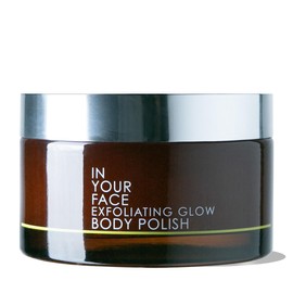 IN YOUR FACE EXFOLIATING GLOW BODY POLISH | AHA & BHA-powered Brightening Body Scrub | For cellular turnover & smooth glowing skin | 7 oz