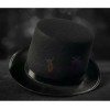 Bonete de Fieltro Negro para Adultos – Sombrero Catrín de