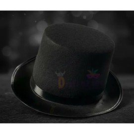 Bonete de Fieltro Negro para Adultos – Sombrero Catrín de 58 cm