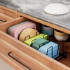 GAGUIUP Food Container Lid Organizer, Adjustable 6 Dividers Full-Metal Pot