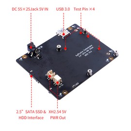 GeeekPi Raspberry Pi 4 SATA X825 V2.0 Raspberry Pi 4 model B X825 V2.0 2.5 inch SATA HDD/SSD expansion board UASP Support Raspberry Pi 4B (1GB / 2GB / 4GB / 8GB) Only Compatible with