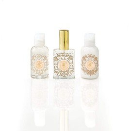 Shelley Kyle Tiramani Mini Gift Set, Includes Travel Size Perfume, Lotion, And Bath Gel, Packaged in Beautiful Cream and Gold Gift Box with Ribbon