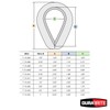 DuraBrite Galvanized Steel Heavy-Duty Cable Thimbles - 3/8" Wire Rope,