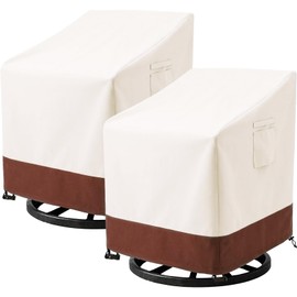 Heavy Duty Outdoor Chair Covers Waterproof-2 Pack Patio Chair Covers for Ourdoor Adirondack/Swivel/ Rocking Chairs-Patio Furniture Covers with Air Vents， 33" W x 35" D x 38.5" H