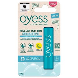 Oyess Lip Balm, Sensitive Vegan (0.2 oz (4.8 g) / Vegan Organic Naturally Derived Moisturizing, Moisturizing, Moist Lip
