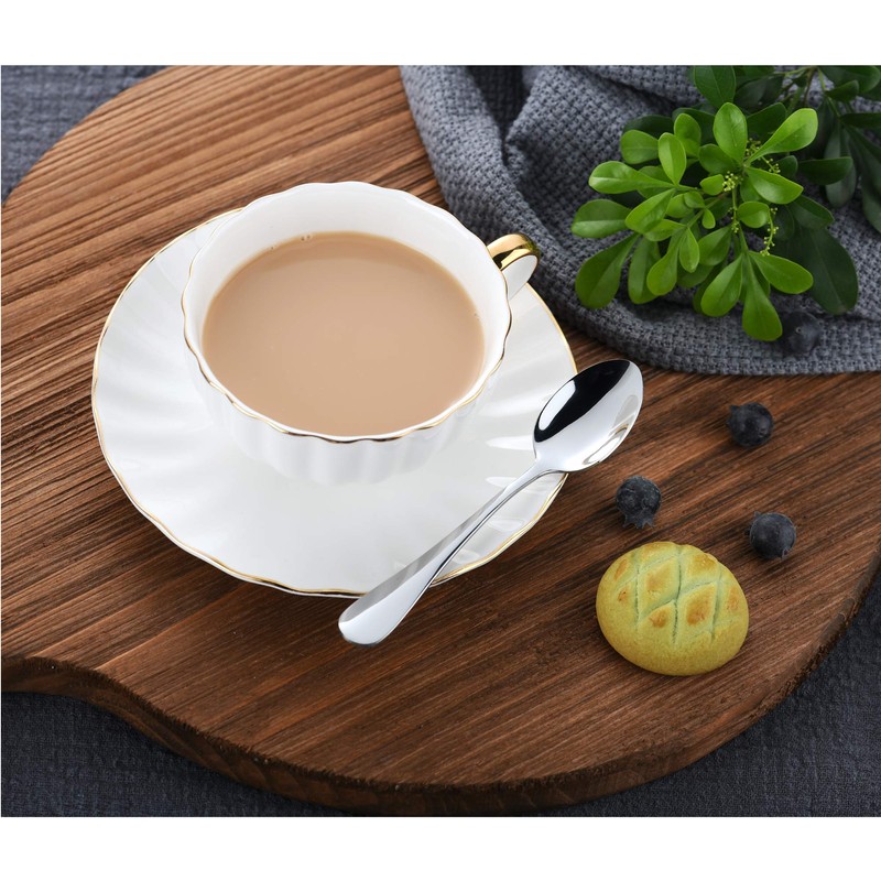 Mini Espresso Coffee Spoons, 4.9 Inches Stainless Steel Small Dessert