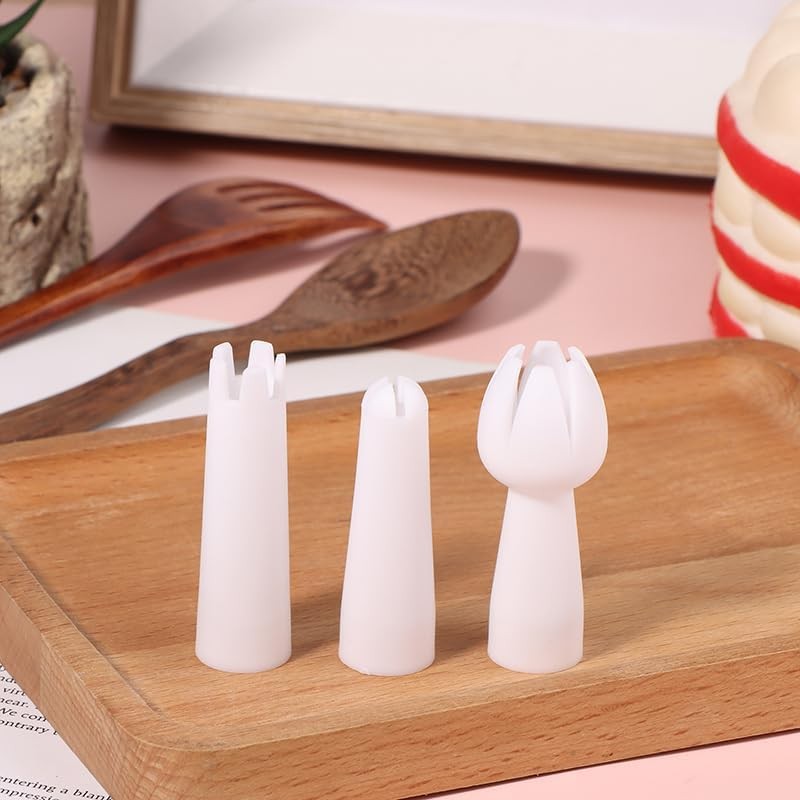 3Pcs White Set Whip Cream Dispenser Head Whipped Nozzle Mounting