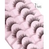 Onlyall Natural Lashes Wispy Lashes Natural Look False Eyelashes Flared