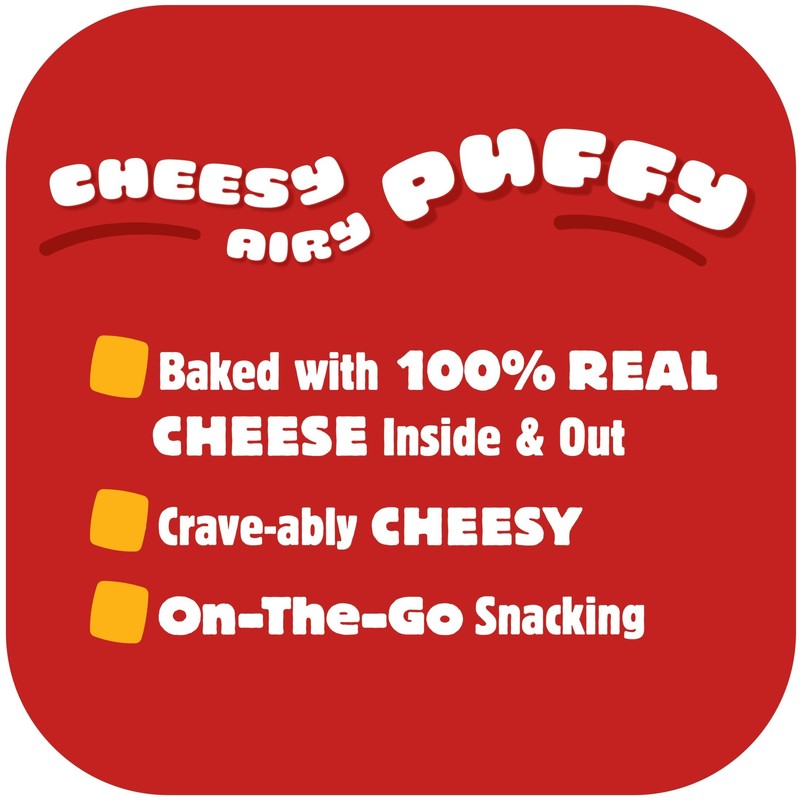 Cheez-It Puff'd Cheesy Baked Snacks, Puffed Crackers, Kids Snacks, Double