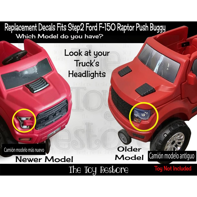 Toy Restore Replacement Decals Stickers fits Step2 Ford Raptor F150