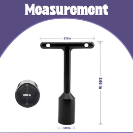 Ziyuan All Steel Penta Socket Wrench, T-Handle Heavy Duty Lineman Wrench