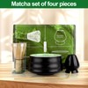 4-Piece Matcha Starter Kit – Ceramic Matcha Bowl, Bamboo Whisk,