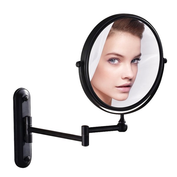GURUN 8 Inch Bronze Magnifying Makeup Mirror Wall Mounted for Bathroom with 10X Magnification M1207O(8'',10X)
