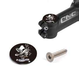 Chooee Bicycle Stem Headset Cap MTB Aluminium Jigsaw Headset Cap with Screws for Road Bikes MTB 1 1/8 Stems and Forks HHD