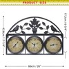 Infinity Instruments LTD. Jardin Indoor/Outdoor Clock/Thermometer/Hygrometer, Brown, 26" x 17.25"