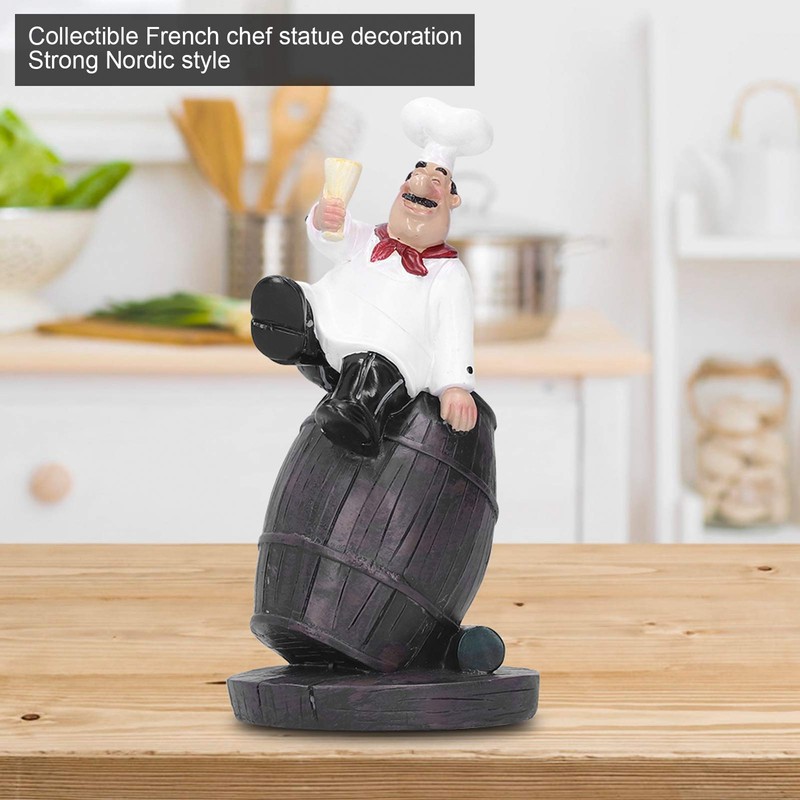 Jwthee Resin Chef Statue, Italian Chef Figurines Fat Chef Kitchen