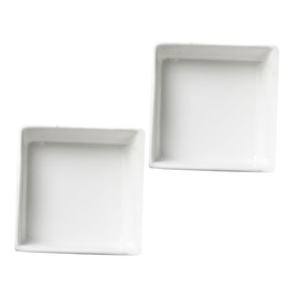 LABRIMP - Plato de salsa cuadrado para condimentos, mini platos de cerámica, platos de salsa de cerámica, platos de agradecimiento, recuerdos de fiesta, plato de postre, bandeja para nueces, plato de