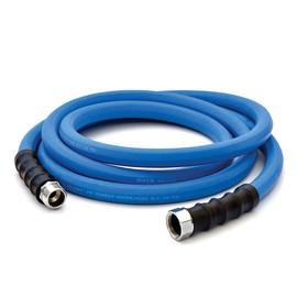 AG-LITE BSALONE15 1" x 15' Hot/Cold Water Rubber Garden Hose, 100% Rubber, Ultra-Light, Super Strong, 500 PSI, 50F to 190F Degrees, High Strength Polyester Braided, 2x Water Flow