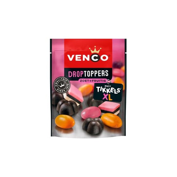 Venco Droptoppers Zoet & Fruitig | Sweet and Fruity Dutch