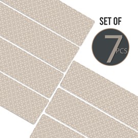 Set of 7 Stair Treads Ultra-Thin with Non Slip Rubber Backing 9”x26” Latte 7 Pieces