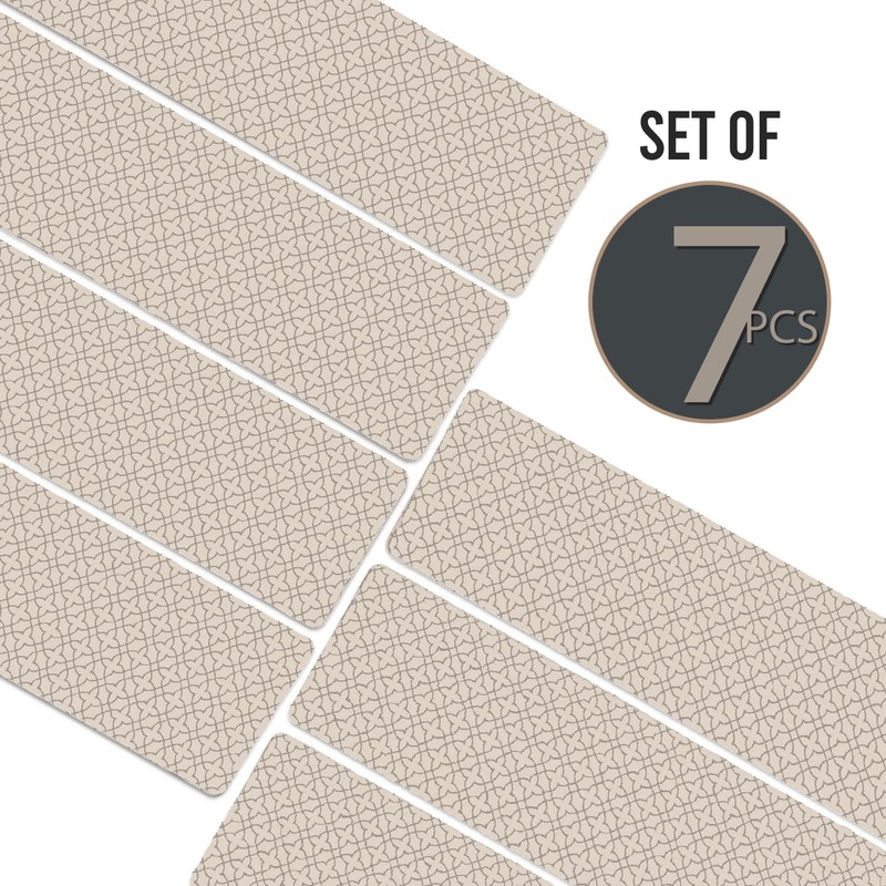 Set of 7 Stair Treads Ultra-Thin with Non Slip Rubber