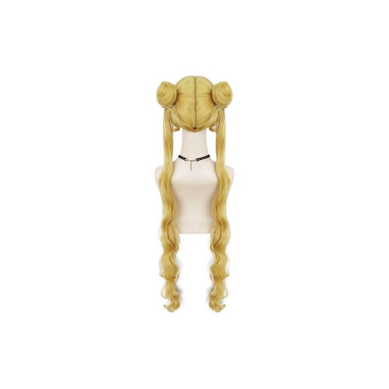 Peluca De Cosplay Con Coletas Largas Y Dobles Para Mujeres