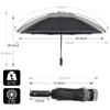 Lejorain Folding Reverse LED Umbrella - Upside Down Reflective Umbrellas