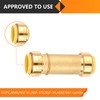 HeSun 5-Pack Push-to-Connect 1-Inch Brass Couplings, Pushfit Slip/Repair Fittings for