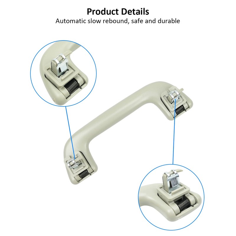 YIGUCS Auto Roof Pull Handle Grab Rail Grey Without Hook